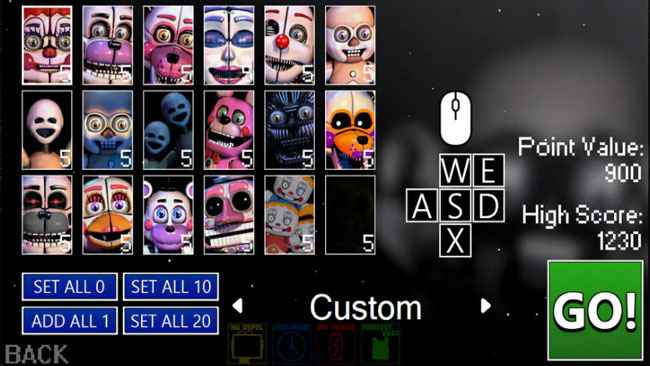 FNaF sl sister location Mod TUDO DESBLOQUEADO E COM A CUSTON NIGHT, Mod  completo e original!! 