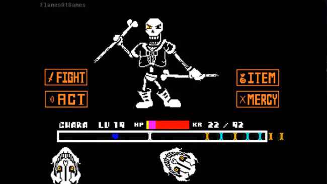 undertale games online free disbelif papyrus battle