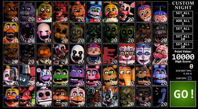 fnaf ultimate custom night online free